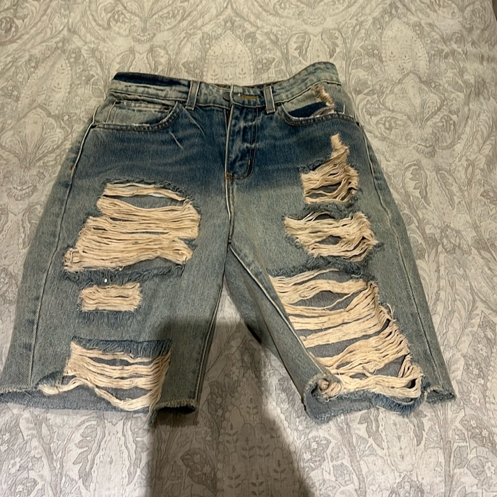 CARMAR Women Jean ripped shorts